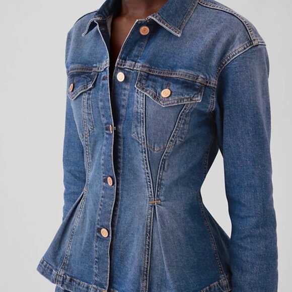NWT Gap Cinched Denim Jacket Size Small - Picture 4 of 8